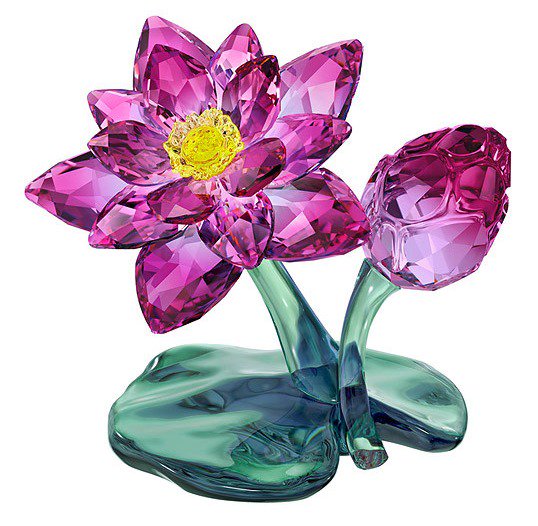 【84%引◼️レア物】大きなキラキラ輝くスワロフスキー蓮の花ピンク系