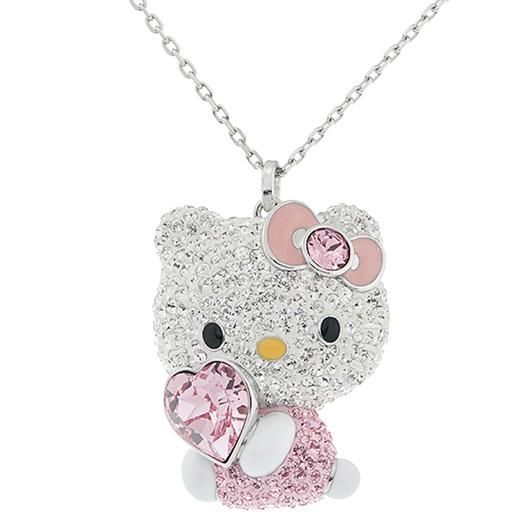 SWAROVSKI キティネックレスピンク - ネックレス