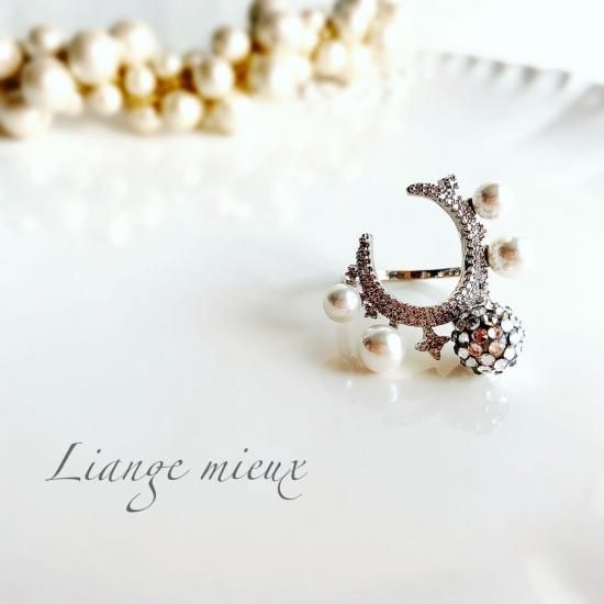 ラグジュアリー且つ洗練された上品可愛いスワロフスキーとパール