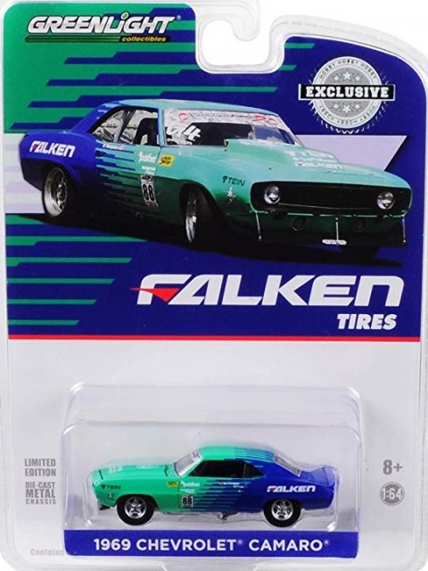 グリーンライト FALKEN TIRES 1/64 1969 シボレー カマロ #88 アメ車ミニカー＆US雑貨の通販ショップ ノーブルホビーズ