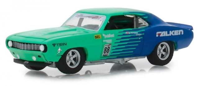 おすすめ TIRES FALKEN グリーンライト 1/64 #88 カマロ シボレー 1969 ミニカー