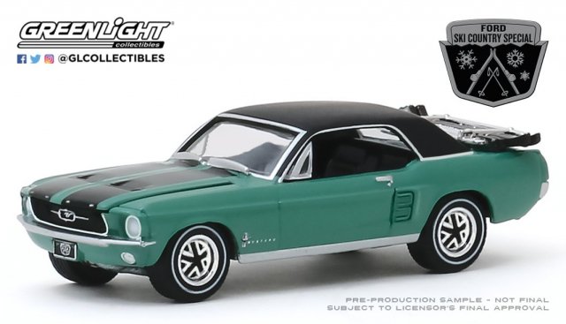 グリーンライト HOBBY EXCLUSIVE 1/64 1967 フォード マスタング スキーカントリースペシャル ラブランドグリーン  アメ車ミニカー＆US雑貨の通販ショップ ノーブルホビーズ