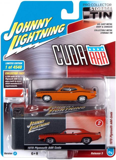 JOHNNY LIGHTNING 新古品 オリジナルパッケージ付き 1/64 ジョニーライトニング プリマス AAR クーダ オレンジ