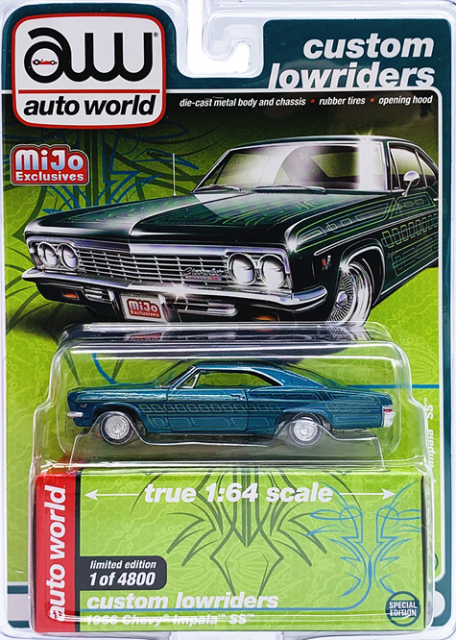 オートワールド Mijo 1/64 1966 シボレー インパラ SS グリーン CUSTOM LOWRIDERS  アメ車ミニカー＆US雑貨の通販ショップ ノーブルホビーズ