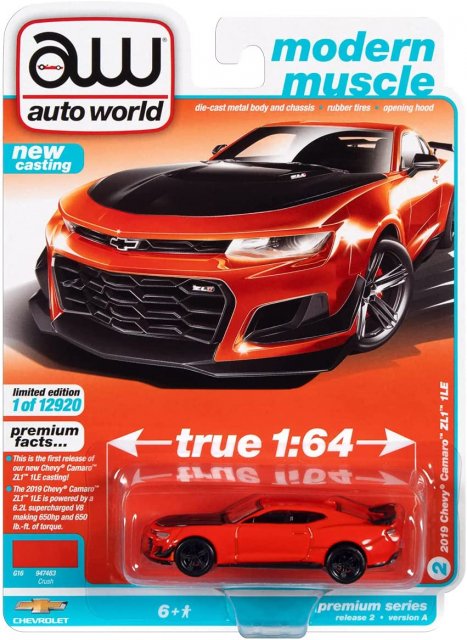 オートワールド 1/64 2019 シボレー カマロ ZL1 1LE クラッシュ オレンジ アメ車ミニカー＆US雑貨の通販ショップ ノーブルホビーズ