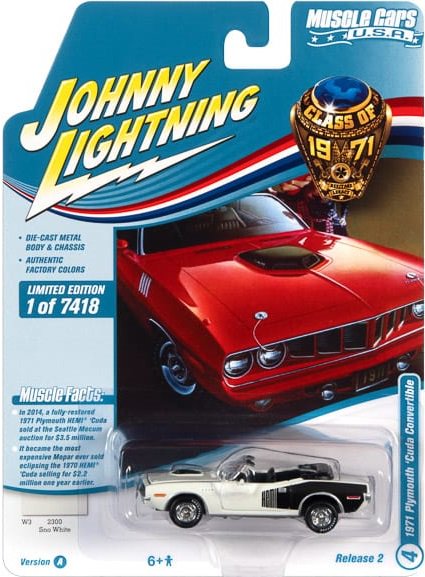 ジョニーライトニング 1/64 1971 プリムス クーダ コンバーチブル スノーホワイト アメ車ミニカー＆US雑貨の通販ショップ ノーブルホビーズ