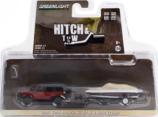 グリーンライト HITCH & TOW 1/64 2021 フォード ブロンコ with ボート ...