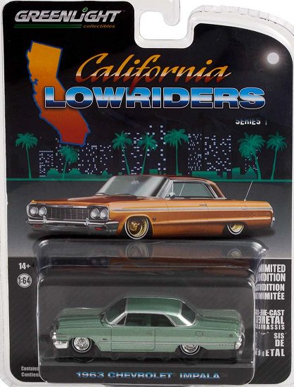 グリーンライト CALIFORNIA LOWRIDERS 1/64 1963 シボレー インパラ GREEN アメ車ミニカー＆US雑貨の通販ショップ  ノーブルホビーズ