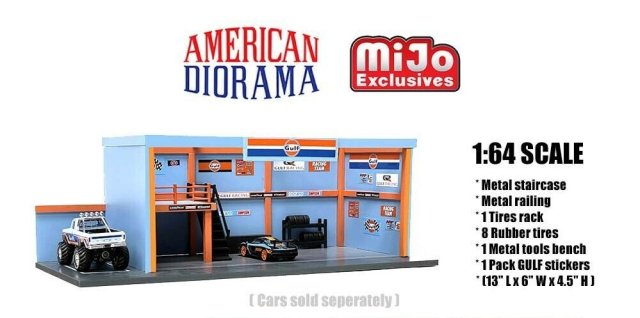 アメリカンジオラマ 1/64 ガレージ ジオラマ Gulf アメ車ミニカー＆US雑貨の通販ショップ ノーブルホビーズ