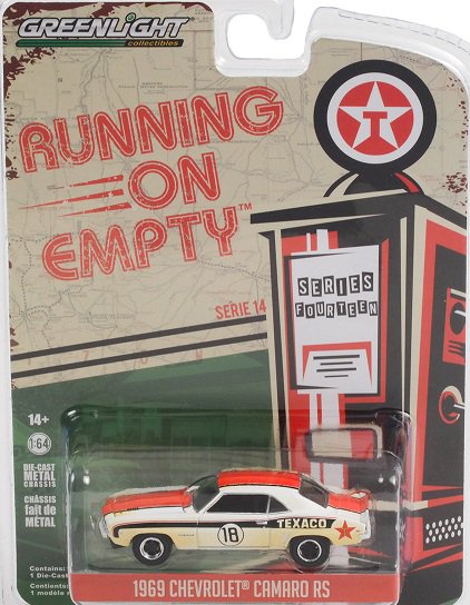 グリーンライト RUNNING ON EMPTY 1/64 1969 シボレー カマロ RS ”TEXACO