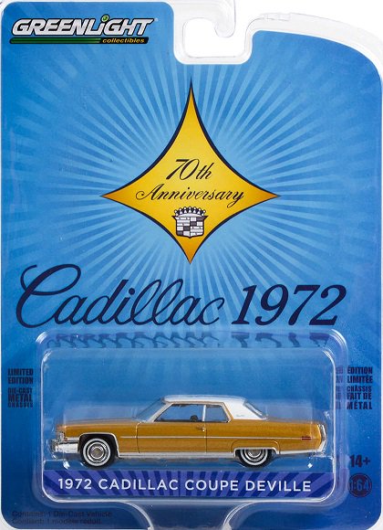 グリーンライト ANNIVERSARY COLLECTION 1/64 1972 キャデラック クーペ デビル 70TH ANNIV CADILLAC  アメ車ミニカー＆US雑貨の通販ショップ ノーブルホビーズ