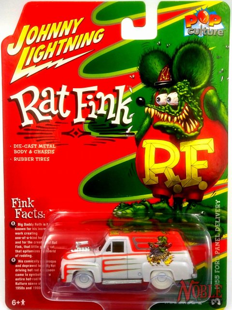 ジョニーライトニング 1/64 1955 フォード パネル デリバリー Rat Fink / ラットフィンク -WHITE LIGHTNING-  アメ車ミニカー＆US雑貨の通販ショップ ノーブルホビーズ