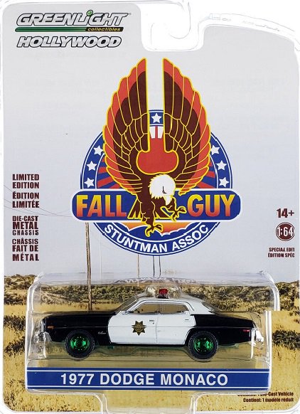 グリーンライト HOLLYWOOD 1/64 1977 ダッジ モナコ COUNTY SHERIFF FALL GUY -GREEN  MACHINE- ノーブルホビーズ アメ車ミニカー＆US雑貨の通販ショップ