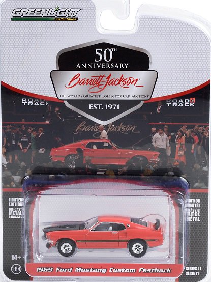 グリーンライト BARRETT-JACKSON 1/64 1969 フォード マスタング カスタム ファストバック - レースレッド ノーブルホビーズ　 アメ車ミニカー＆US雑貨の通販ショップ