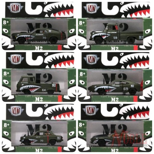 M2マシーン SHARK MOUTH COLLECTON 1/64 32600-S46 6台セット ノーブル ...