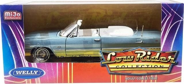 ウェリー 1/24 1963 シボレー インパラ SS コンバー - BLUE 1/24 箱入り ミニカー 1963 Chevrolet Impala CONV. ブラック