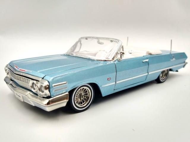 ウェリー 1/24 1963 シボレー インパラ SS コンバー - BLUE ウェリー Mijo 1/24 1963 シボレー インパラ SS コンバーチブル