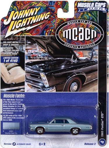 ジョニーライトニング MUSCLE CARS U.S.A. 1/64 1965 ポンティアック GTO ブルーミストスレート ノーブルホビーズ  アメ車ミニカー＆US雑貨の通販ショップ