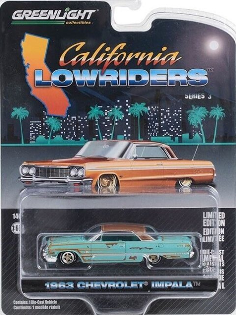 グリーンライト CALIFORNIA LOWRIDERS 1/64 1963 シボレー インパラ 