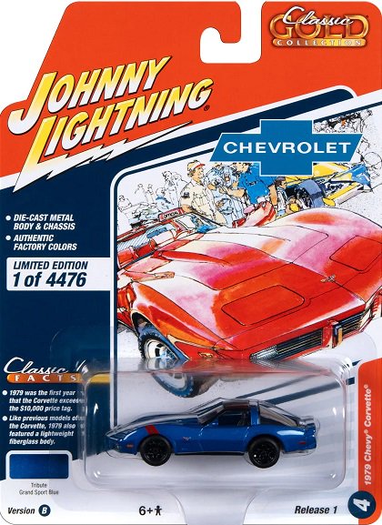 ジョニーライトニング CLASSIC GOLD 1/64 1979 シボレー コルベット - BLUE ノーブルホビーズ　 アメ車ミニカー＆US雑貨の通販ショップ