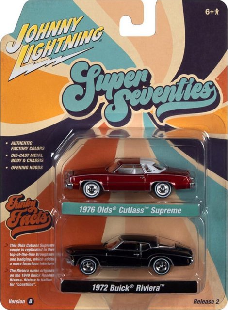 JOHNNY LIGHTNING JOHNNY LIGHTNING　ジョニーライトニング　1/64　1976 Olds Cutlass Supreme/1972 Buick Riviera　ビュイック　スーパー70S　2台セット