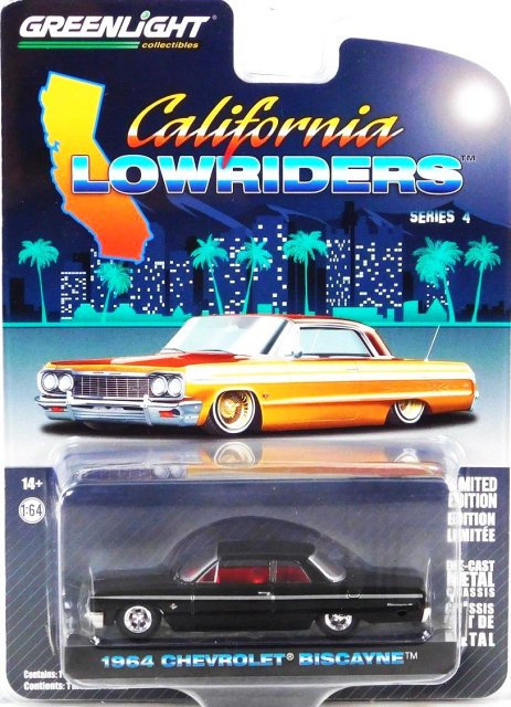 グリーンライト CALIFORNIA LOWRIDERS 1/64 1964 シボレー ビスケイン BLACK ノーブルホビーズ アメ車 ミニカー＆US雑貨の通販ショップ