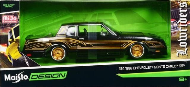 マイスト Mijo LOWRIDERS 1/24 1986 シボレー モンテカルロ SS - BLACK　ノーブルホビーズ　 アメ車ミニカー＆US雑貨の通販ショップ