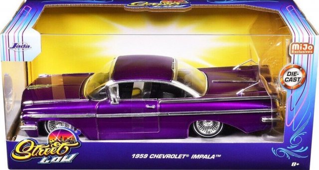 ジェイダトイズ Mijo STREET LOW 1/24 1959 シボレー インパラ CANDY PURPLE ノーブルホビーズ　 アメ車ミニカー＆US雑貨の通販ショップ