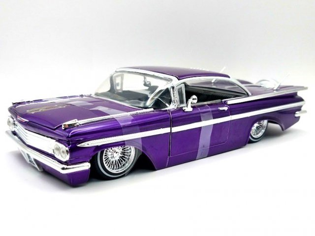 ジェイダトイズ Mijo STREET LOW 1/24 1959 シボレー インパラ CANDY PURPLE ノーブルホビーズ　 アメ車ミニカー＆US雑貨の通販ショップ