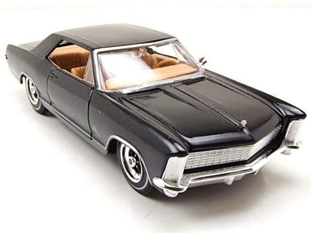 マイスト 1/26 1965 ビュイック リビエラ - BLACK 1965 Buick Riviera Black Diecast Model Car | Maisto