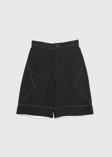NTN U25S-NTN-SP06"BC PIMA COTTON TWILL SHORTS" BLACK