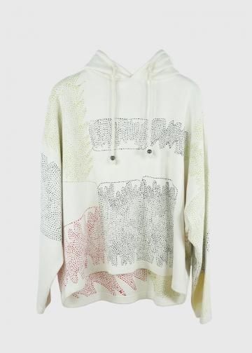 饹 ץ쥹 U25S-GRA-SW03White Multicolor BORO Hoodie"White