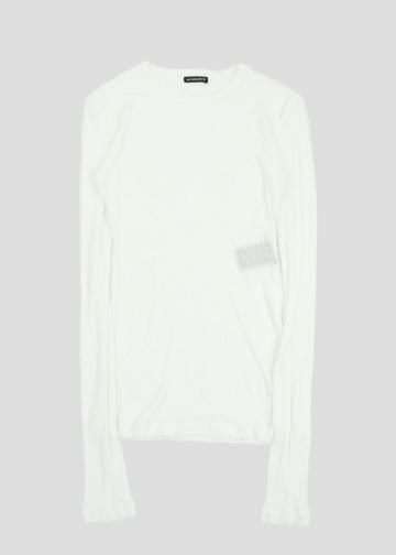 ɥ᥹ơ L25S-ANN-CS12P" FIENE SLIM FIT LONG SLEEVE T-SHIRT '' WHITE