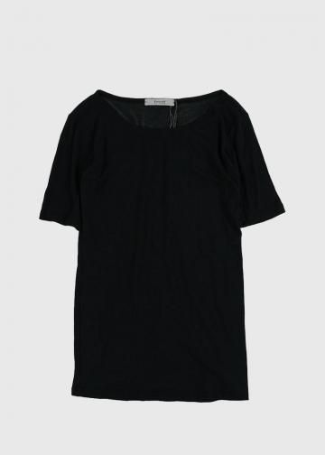 ꥹƥ󥻥 ɥ Υ L25S-KRS-CS03S "Doppio Crepe S/S Tee"BLACK