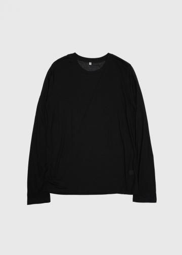 ١ L25A-BAS-CS15M "LONG SLEEVE TEE Bamboo Lyocell" BLACK