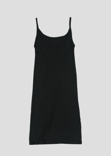 ١ L25S-BAS-OP06M "SLIP DRESS" BLACK