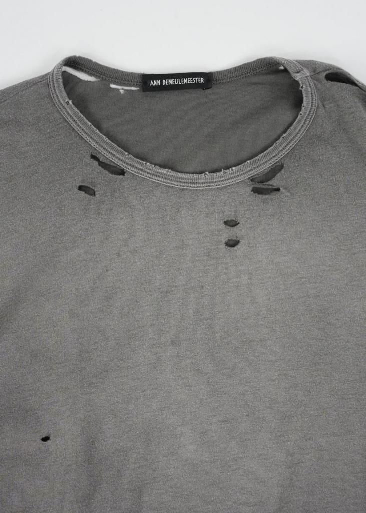 ANN DEMEULEMEESTER デストロイTシャツ アン ドゥムルメステール Tシャツ | デストロイ加工 - 16AOUT