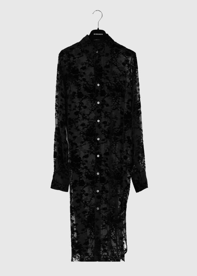 ANN DEMEULEMEESTER シースルートップス Ann Demeulemeester Women's' Zenia Long Sleeve High Neck Top in