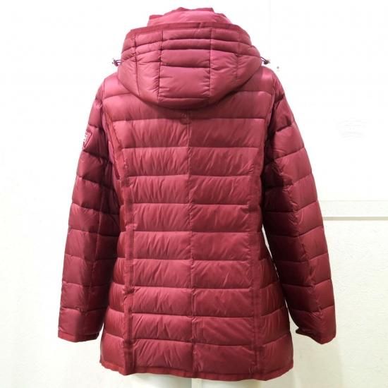 フード付きパイピングショートダウンコート - curastyle