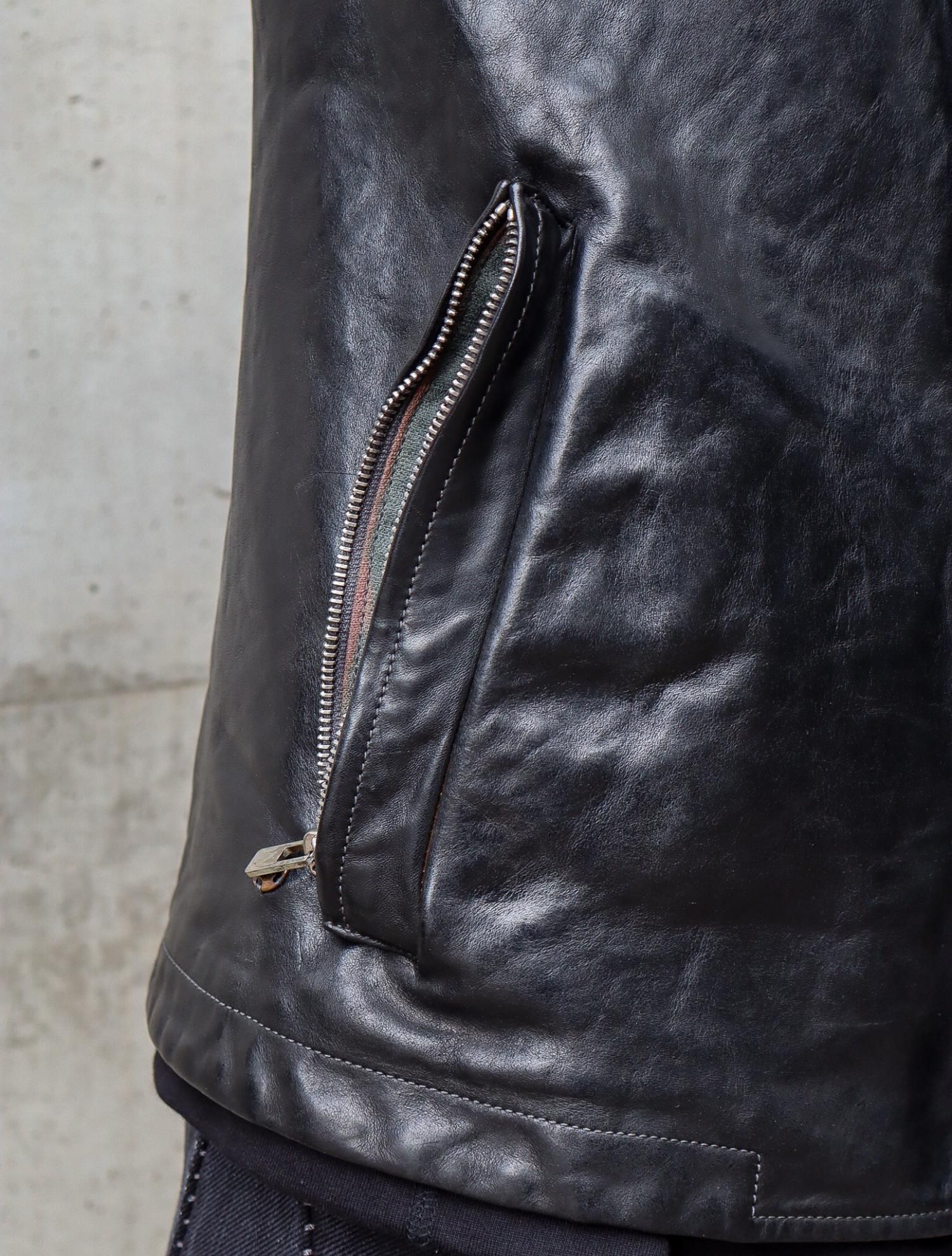 HIGH NECK LEATHER JACKET / CAROL CHRISTIAN POELL (キャロル