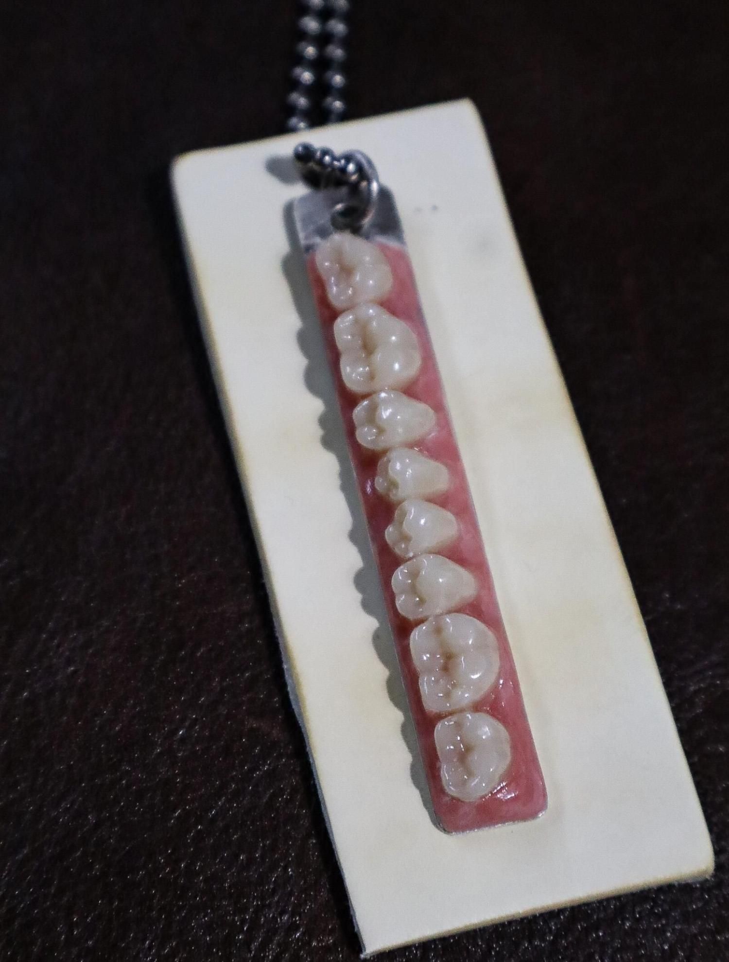 SILVER PENDANT WITH EIGHT RESERVE TEETH / CAROL CHRISTIAN POELL