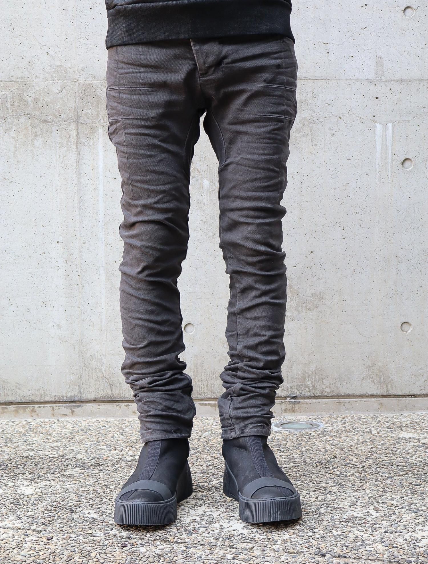 BORIS BIDJAN SABERI TIGHT FIT PANTS / STONE WASHED & USED