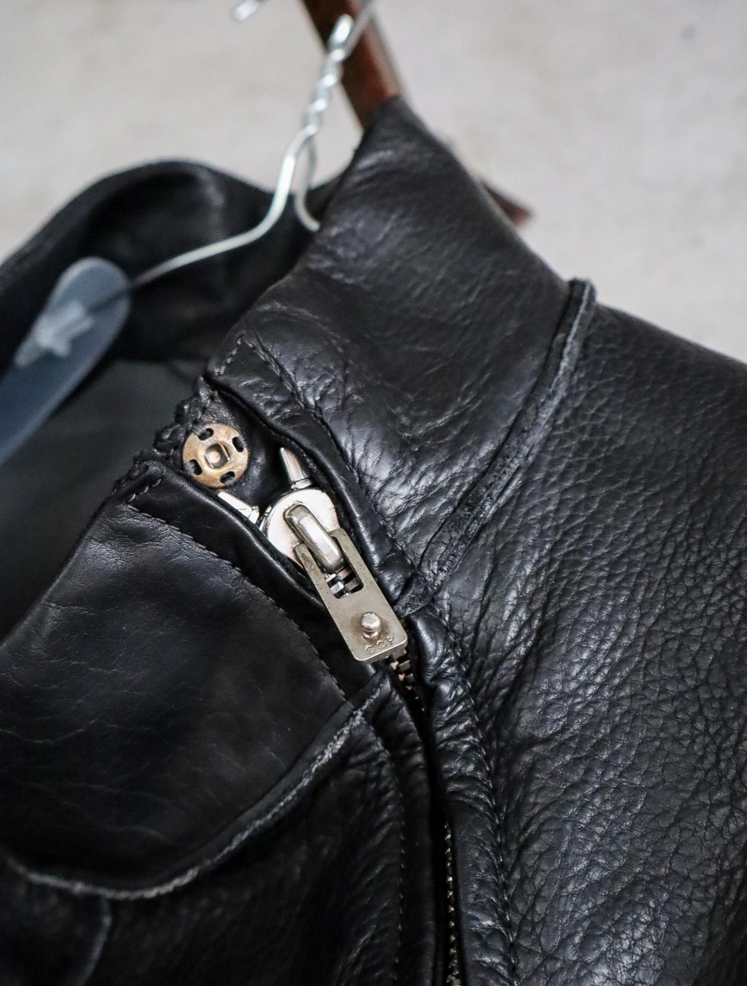 SCARSTITCHED LEATHER JACKET / CAROL CHRISTIAN POELL