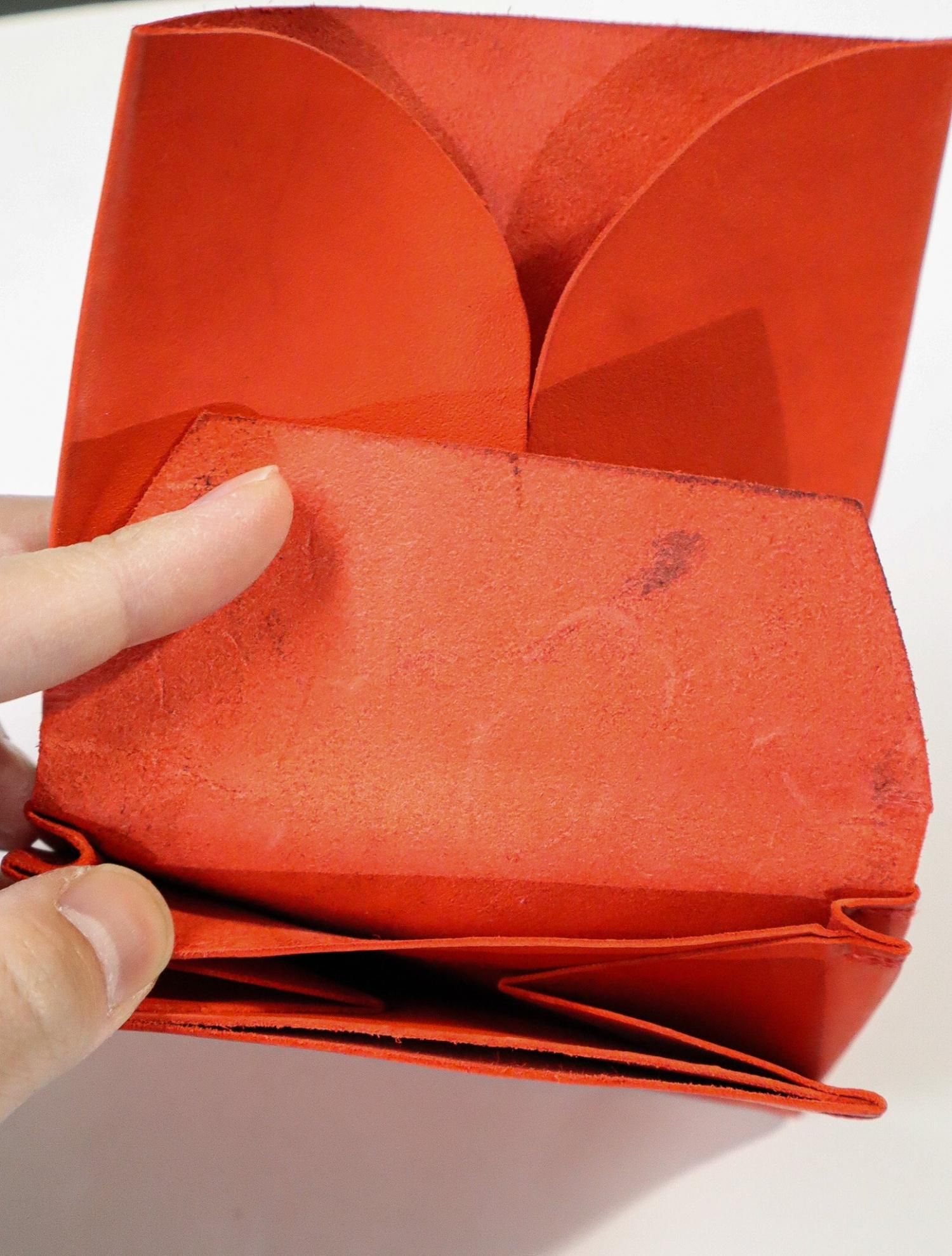 小物 m.a+ small wallet W7 hide-m | M.A+ Maurizio Amadei Origami Wallet W7, black cow
