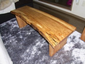 北海道産ナラ天板のソファテーブル