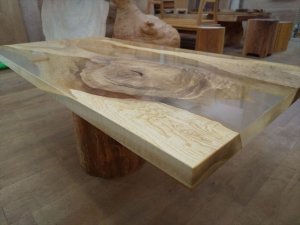 栓 リバーテーブル - 一枚板 天板 カウンター 「勝又木材」ネット ...