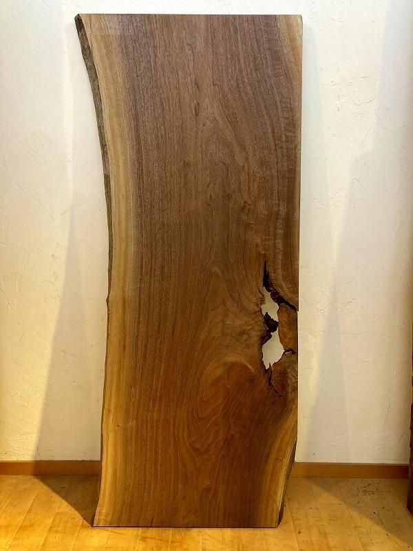 ブラックウォルナット 一枚板 天板 穴あき