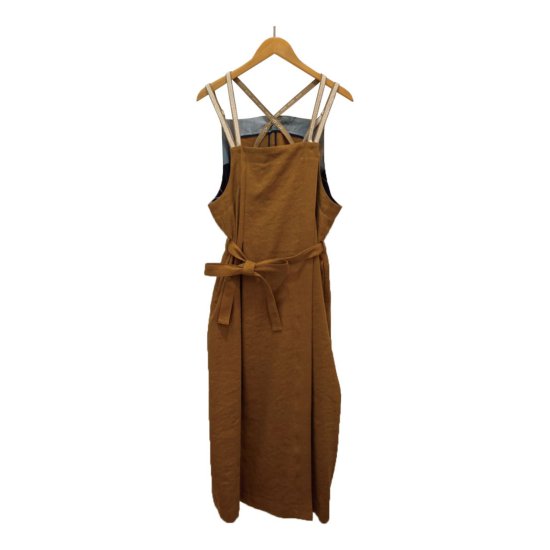 ohta「canyon brown silk linen overskirt 」 - evoluir