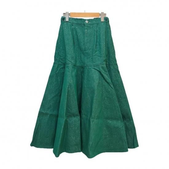 スカート NON TOKYO/SHEAR LAYERD SKIRT NON TOKYO「ラメデニムフレアスカート」 - evoluir