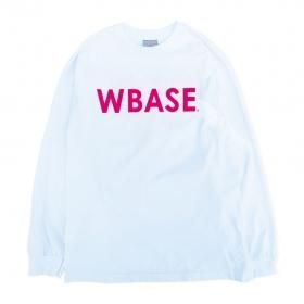 W-BASE - WARMY L/S TEE - WHITE / NEON PINK